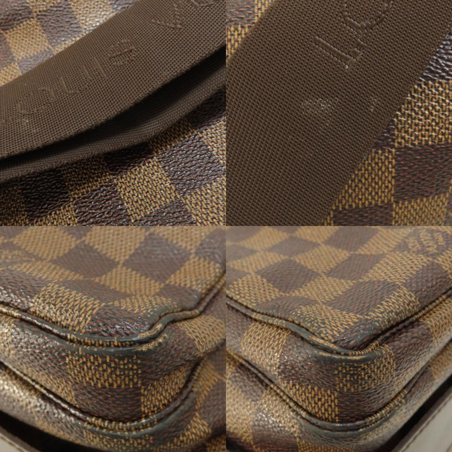 Louis Vuitton Damier Brown Damier Canvas Ebene Damier Canvas Shoulder Bag