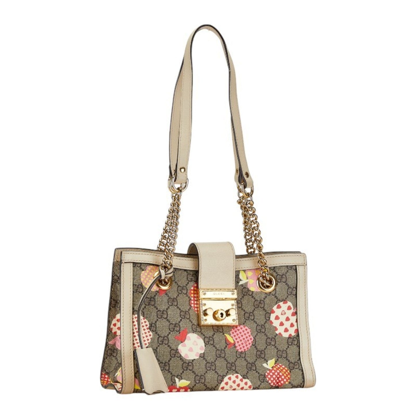 Gucci Beige Black Pvc Leather Shoulder Bag