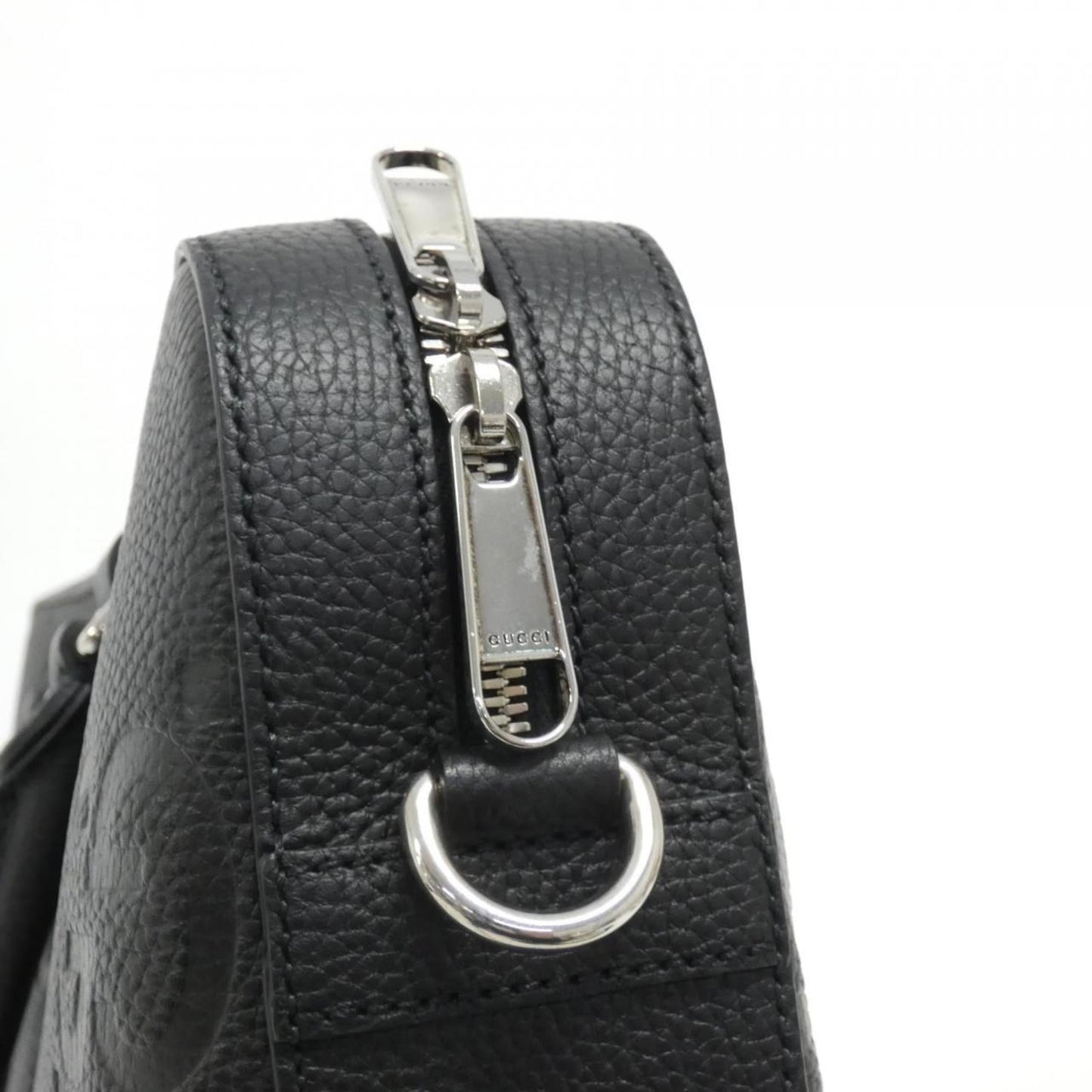 Gucci Black Gg Canvas Handbag