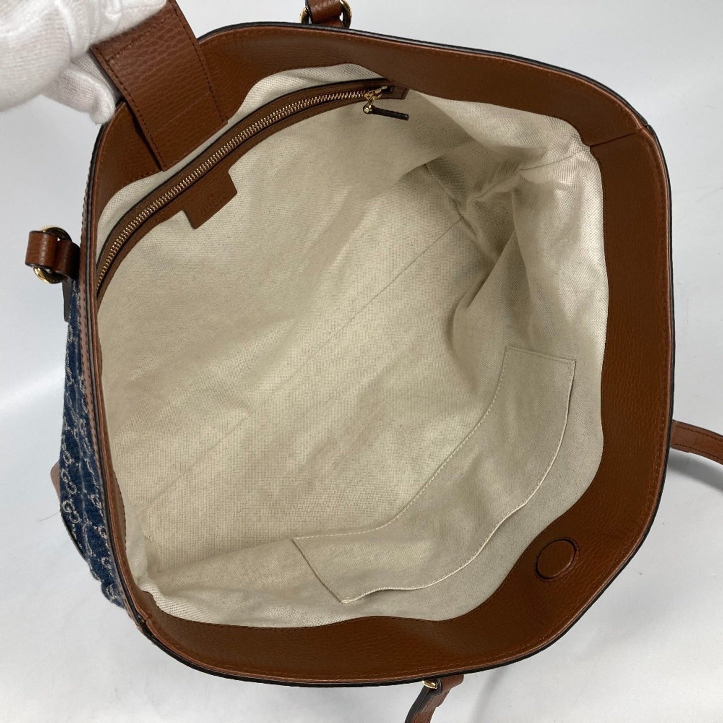 Gucci Blue Denim Tote Bag