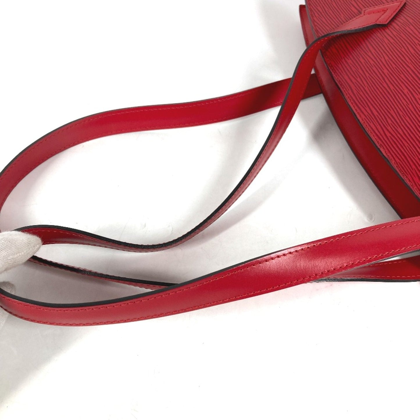 Louis Vuitton Red Leather Shoulder Bag