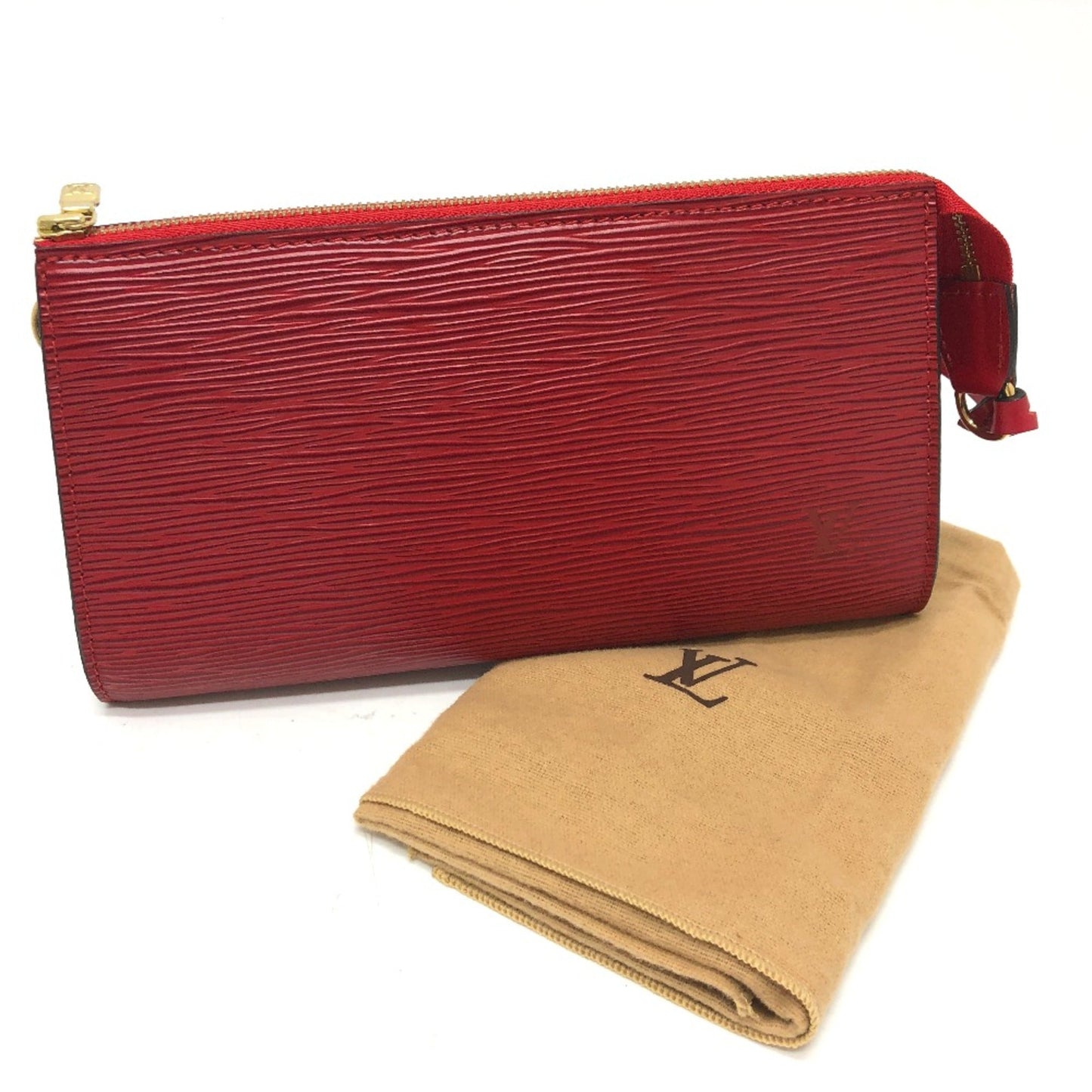 Louis Vuitton Red Leather Shoulder Bag