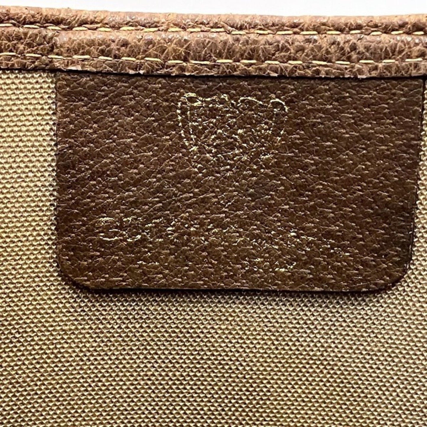 Gucci Sherry Line Brown Pvc Leather Tote Bag