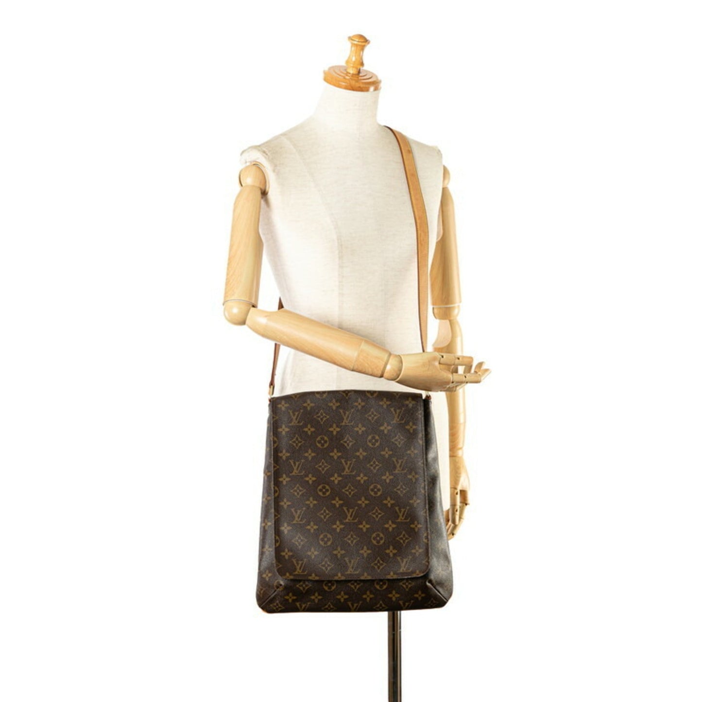 Louis Vuitton Brown Pvc Leather Pochette Pouch Shoulder Bag