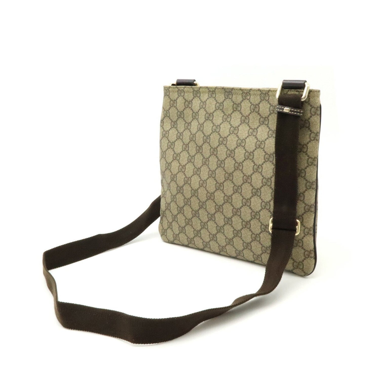 Gucci Dark Brown Pvc Leather Shoulder Bag