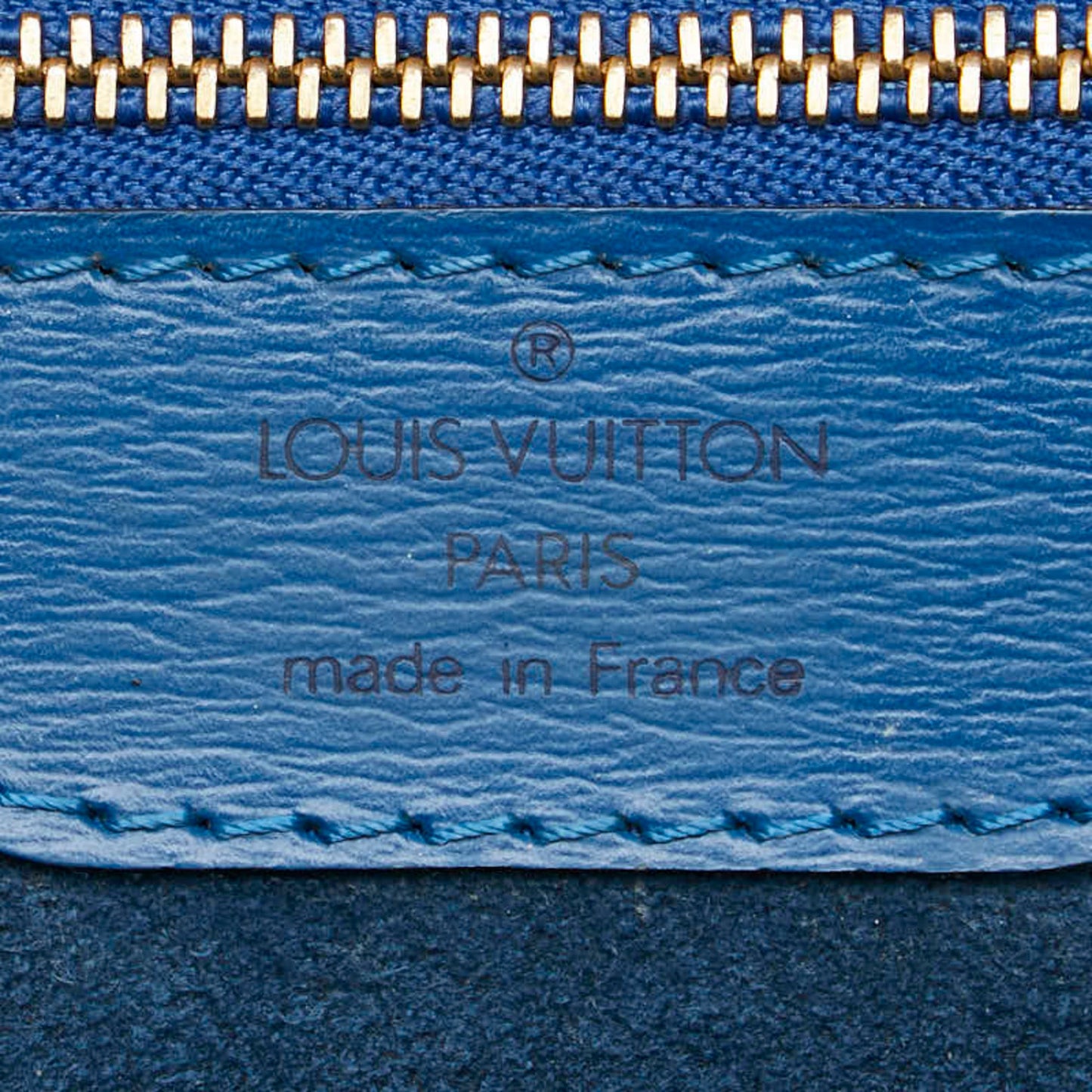 Louis Vuitton Toledo Blue Leather Shoulder Bag Tote Bag