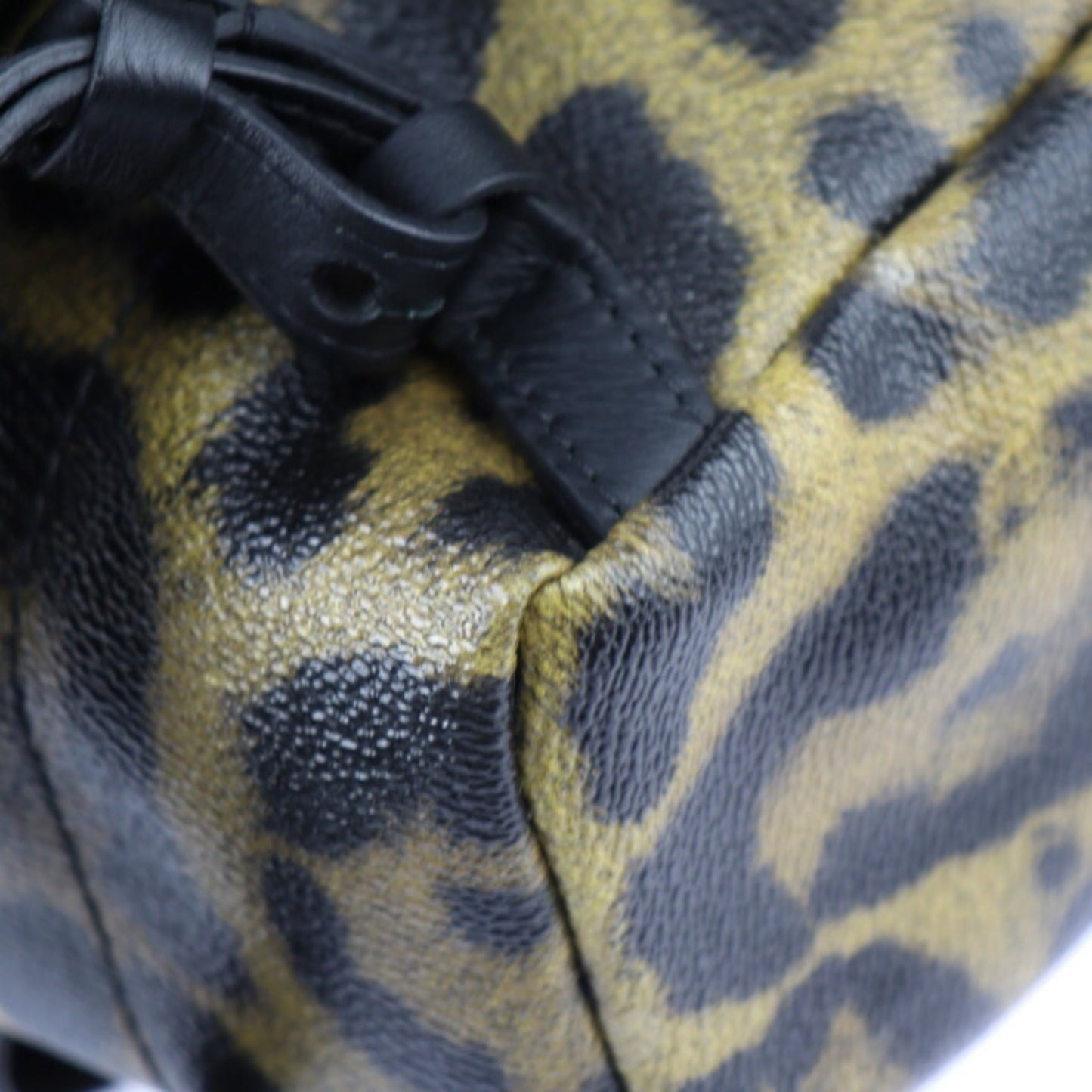 Louis Vuitton Black Brown Pvc Leather Backpack