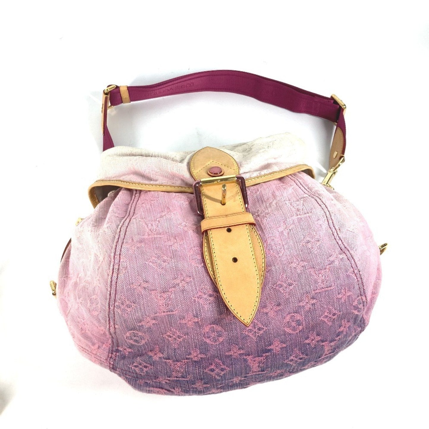 Louis Vuitton Pink Monogram Denim Shoulder Bag