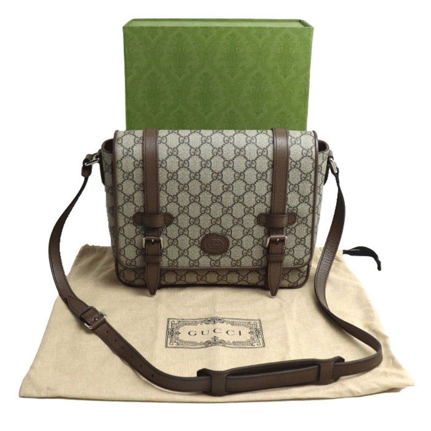 Gucci Brown Gg Supreme Shoulder Bag