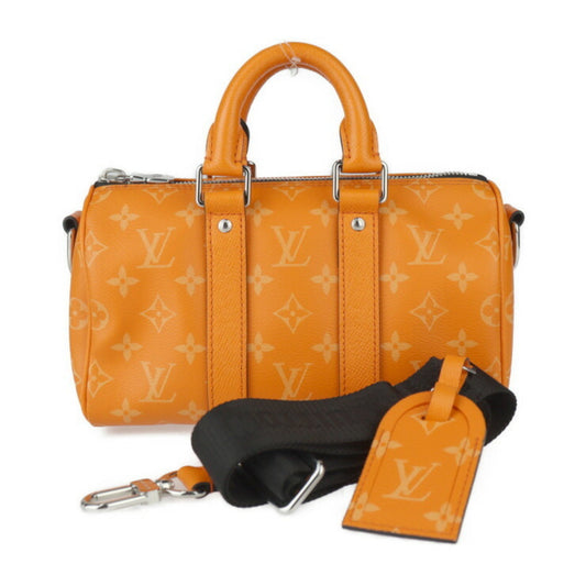 Louis Vuitton Orange Pvc Coated Canvas Leather Handbag Shoulder Bag Tote Bag ()