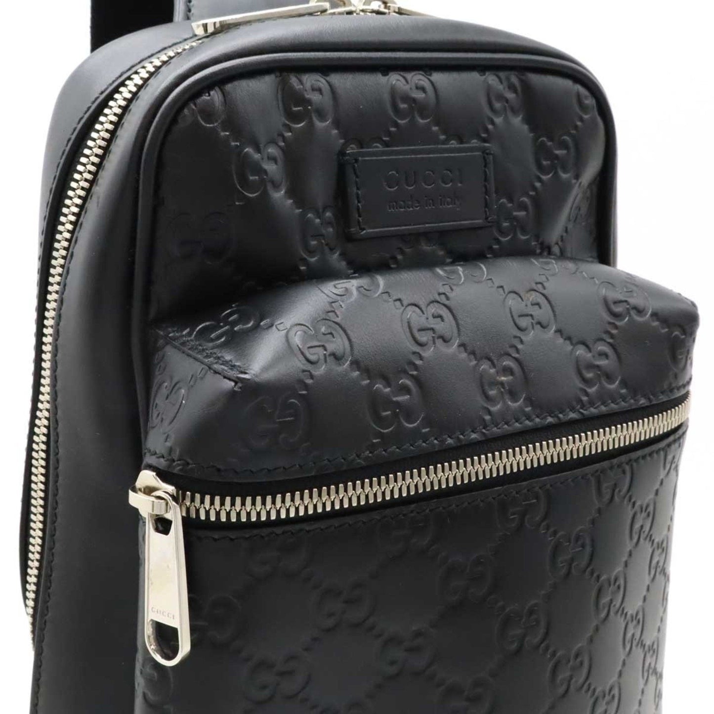 Gucci Black Leather Shoulder Bag Sling Bag