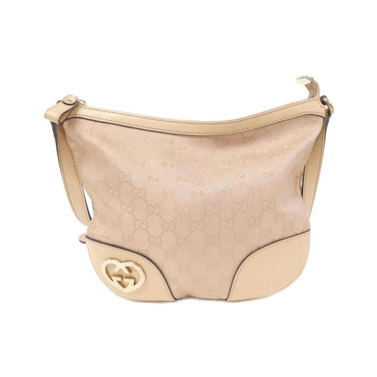 Gucci Beige Pink Gg Canvas Leather Shoulder Bag ()