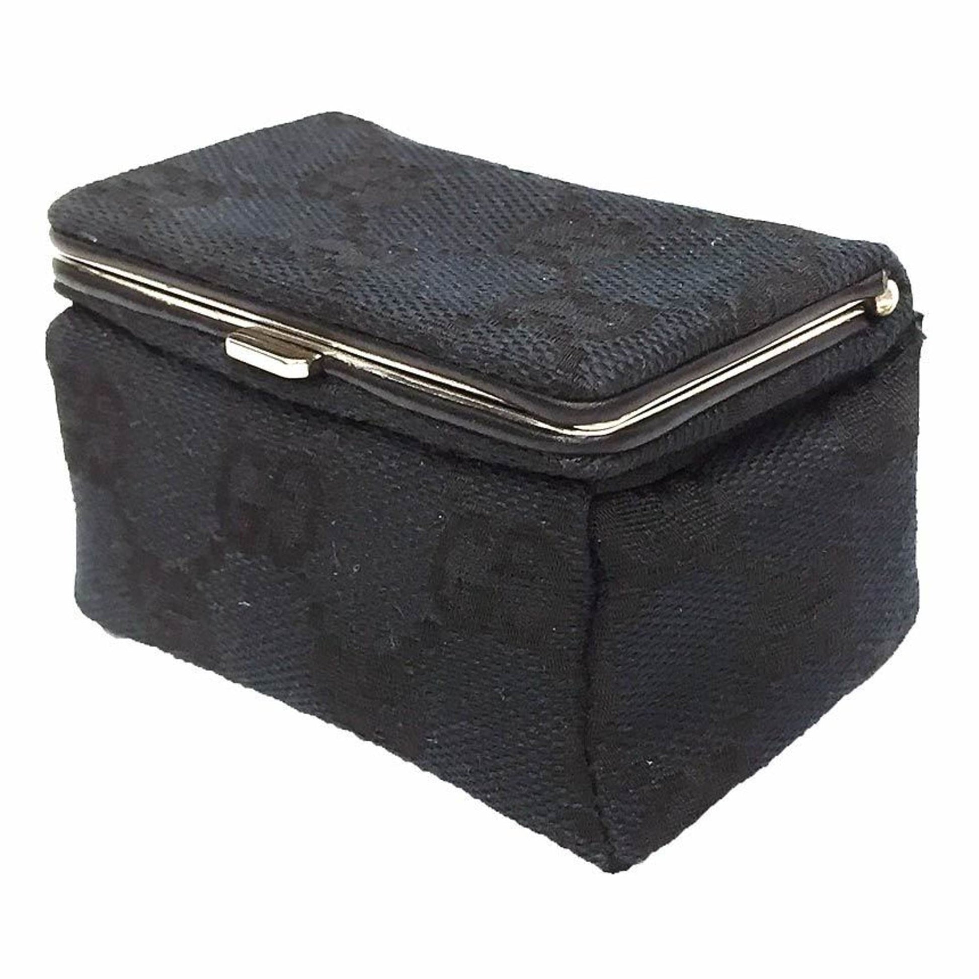 Gucci Black Canvas Leather Pouch ()