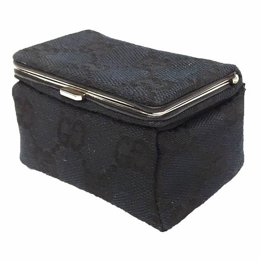 Gucci Black Canvas Leather Pouch ()