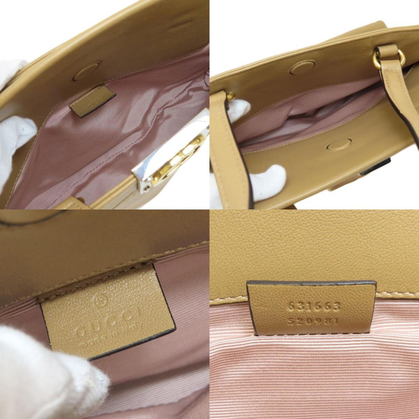 Gucci Beige Leather Handbag