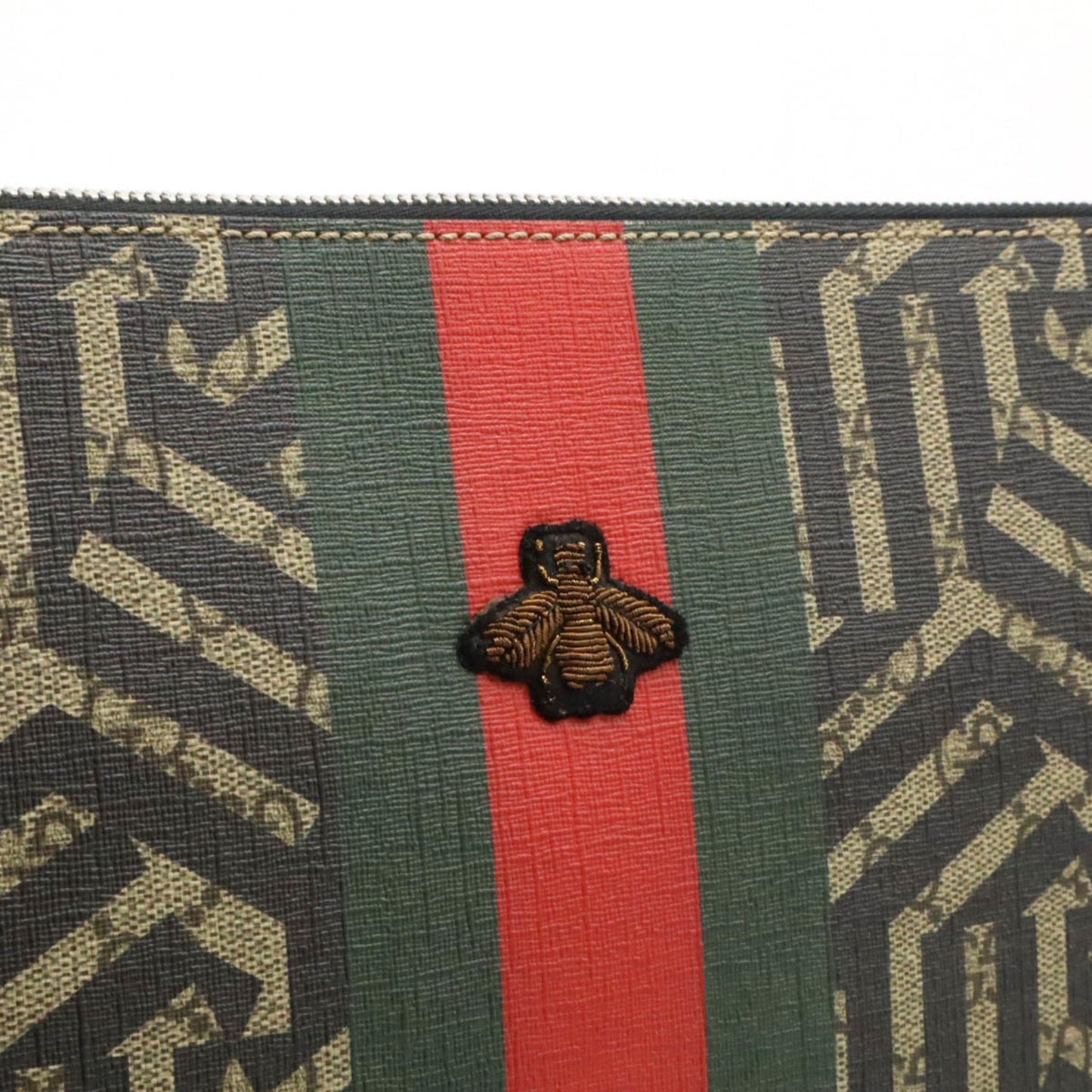 Gucci Beige Black Green Khaki Red Color Gg Supreme Clutch Bag Shoulder Bag