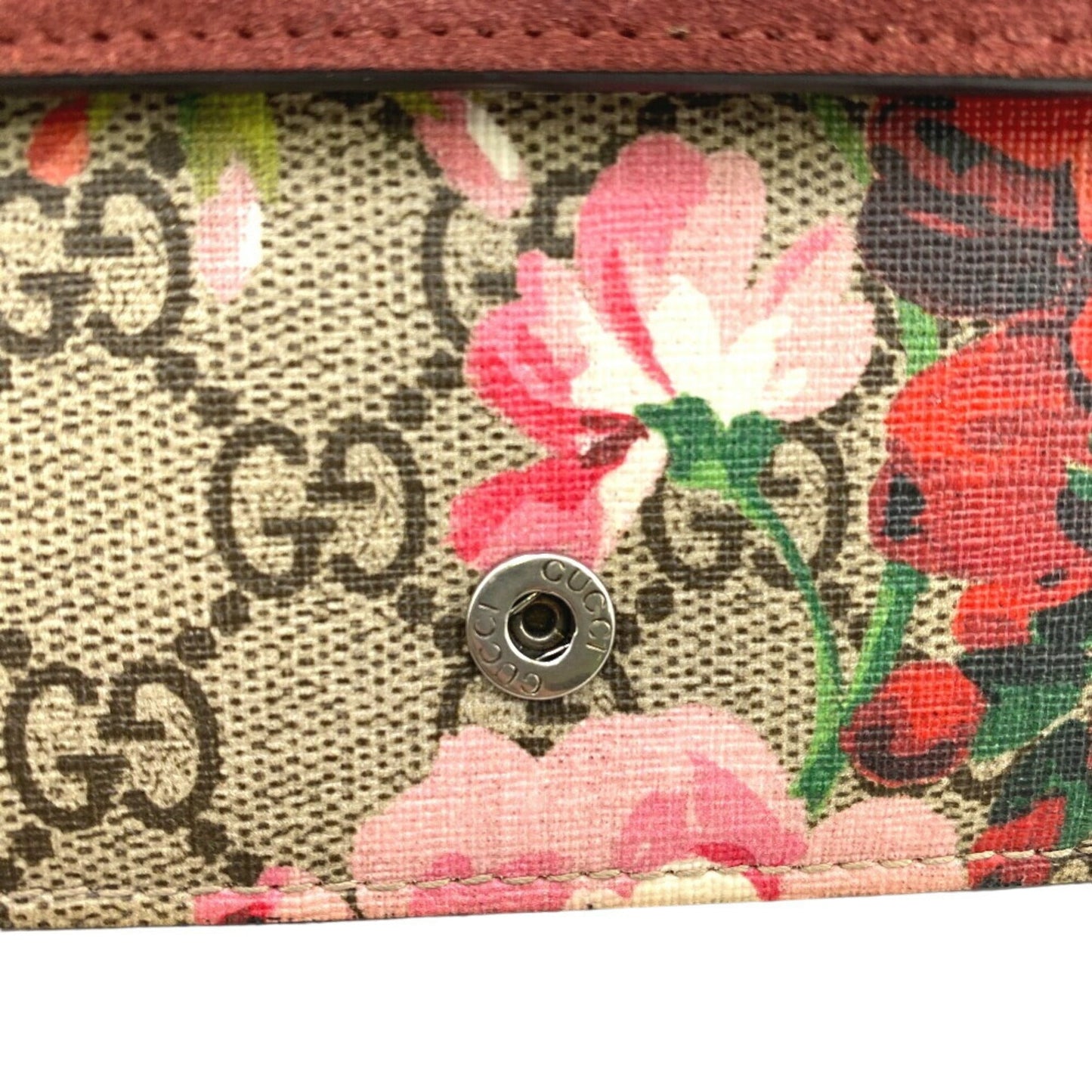 Gucci Beige Red Color Pvc Suede Shoulder Bag