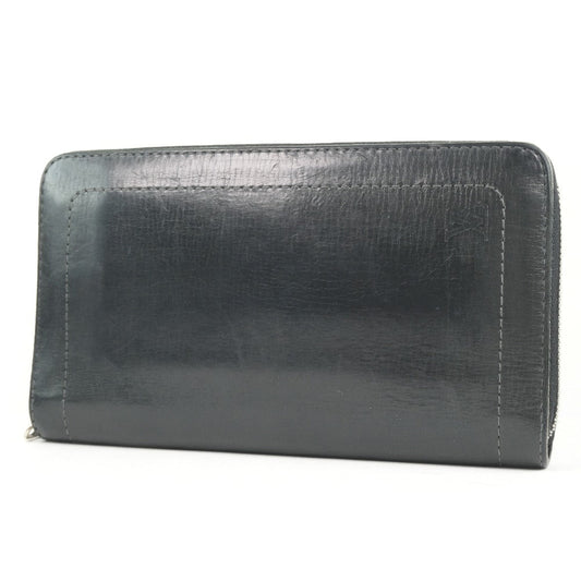 Louis Vuitton Zippy Organizer Black Leather Wallet  ()