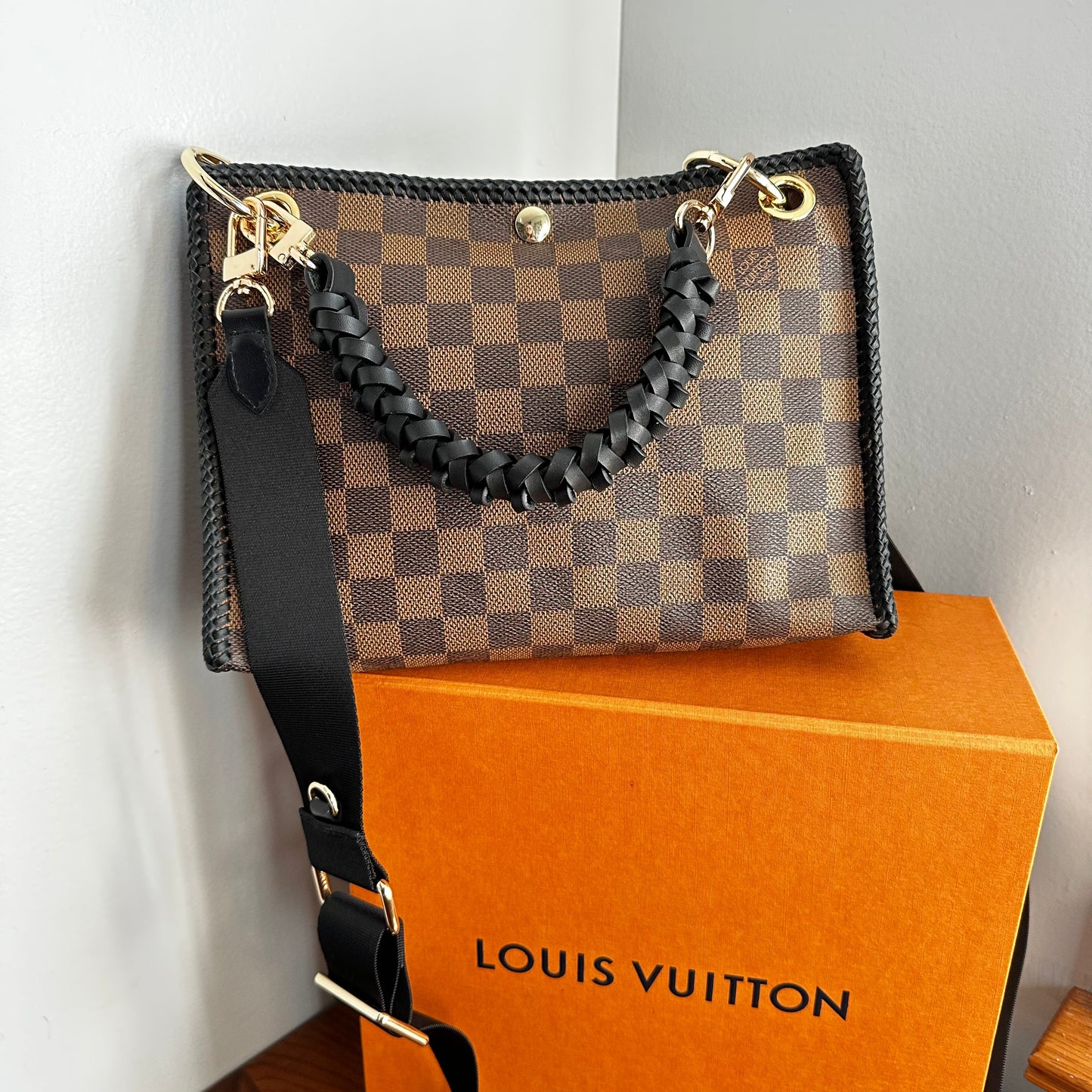 The Swan Crossbody -Orvis bags Damier in Black