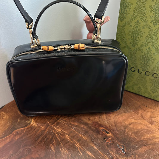 The Junco Crossbody/Clutch - Larger Orvis bags Gucci Bamboo Cosmetic Bag in Black Leather (Vertical)