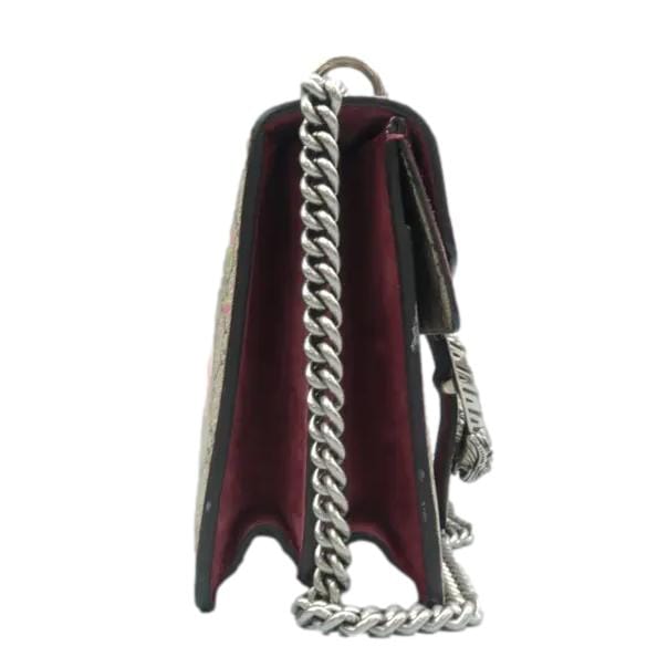 GUCCI Dionysus Medium Blooms GG Supreme Canvas Shoulder Bag Beige 400249