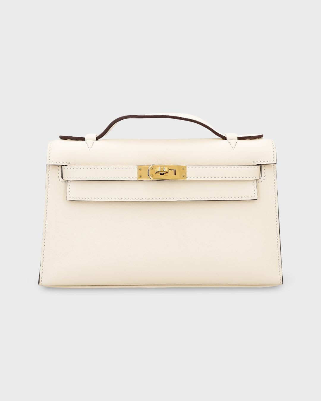 Hermes Kelly Pochette Nata Swift Gold hardware