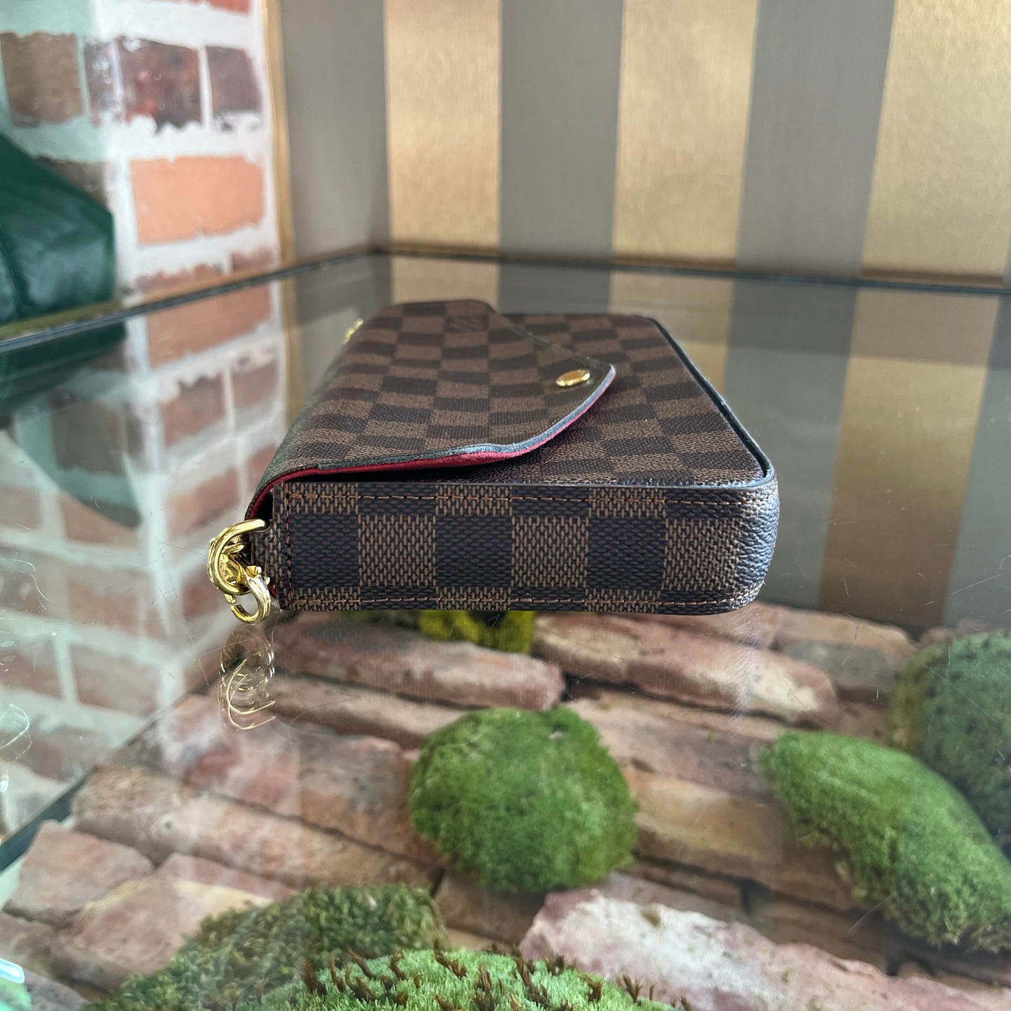 LOUIS VUITTON Felicie Pochette Damier Ebene Shoulder Bag