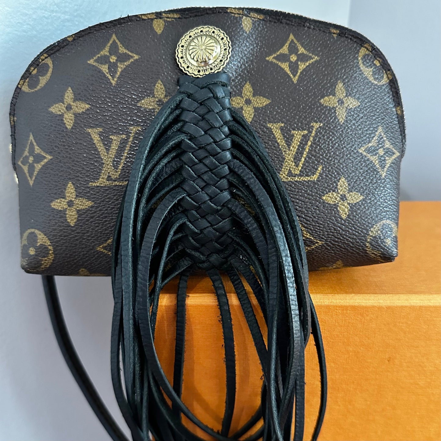 The Junco Crossbody -Orvis bags Monogram in Black Fringe