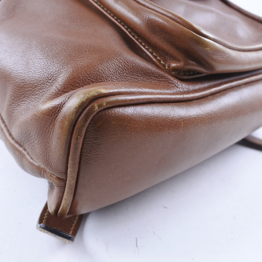 Gucci Bamboo Brown Pony-Style Calfskin Backpack Bag