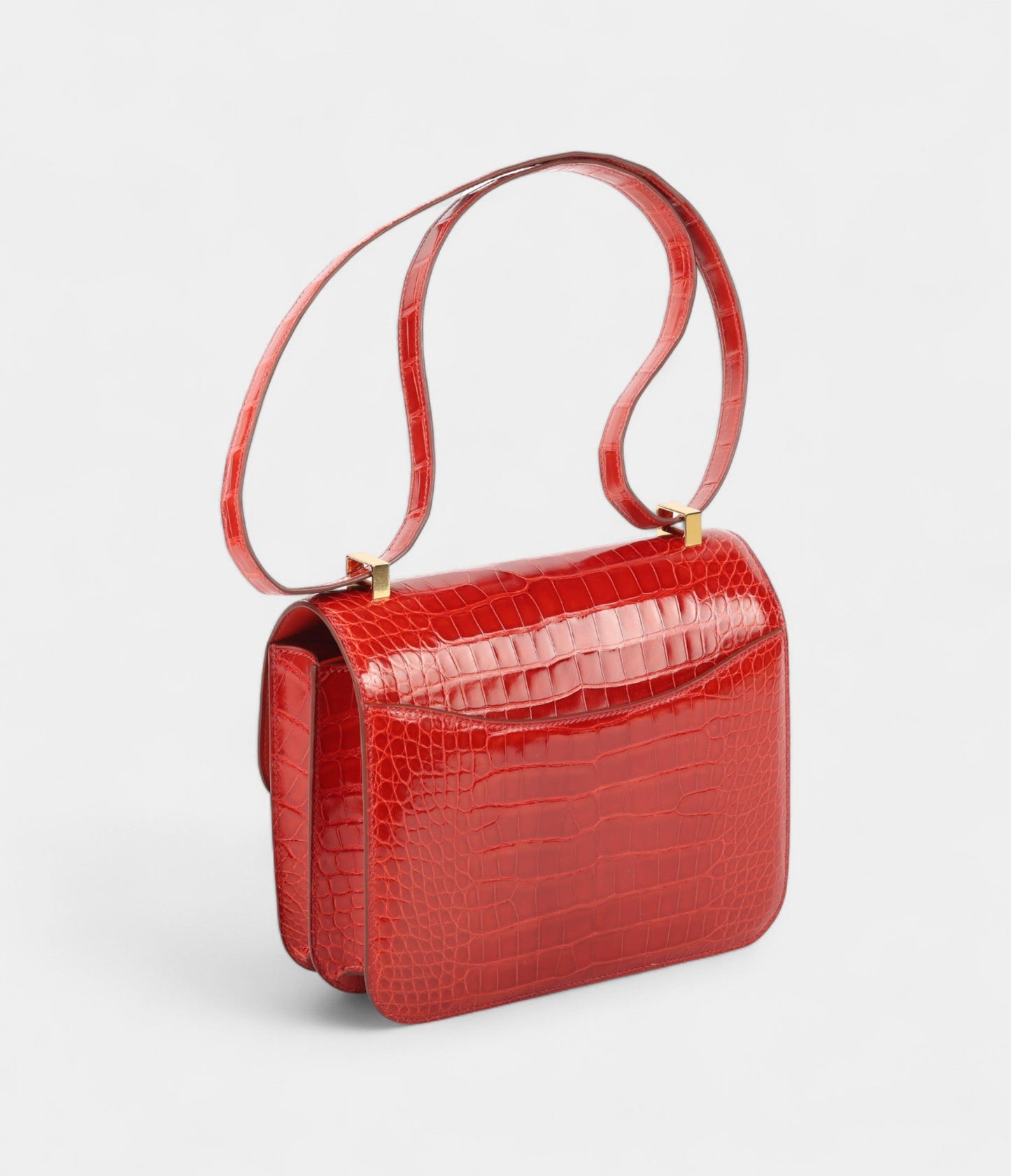 Hermes Constance Sanguin 24 cm Niloticus Shiny Crocodile with Gold HDW