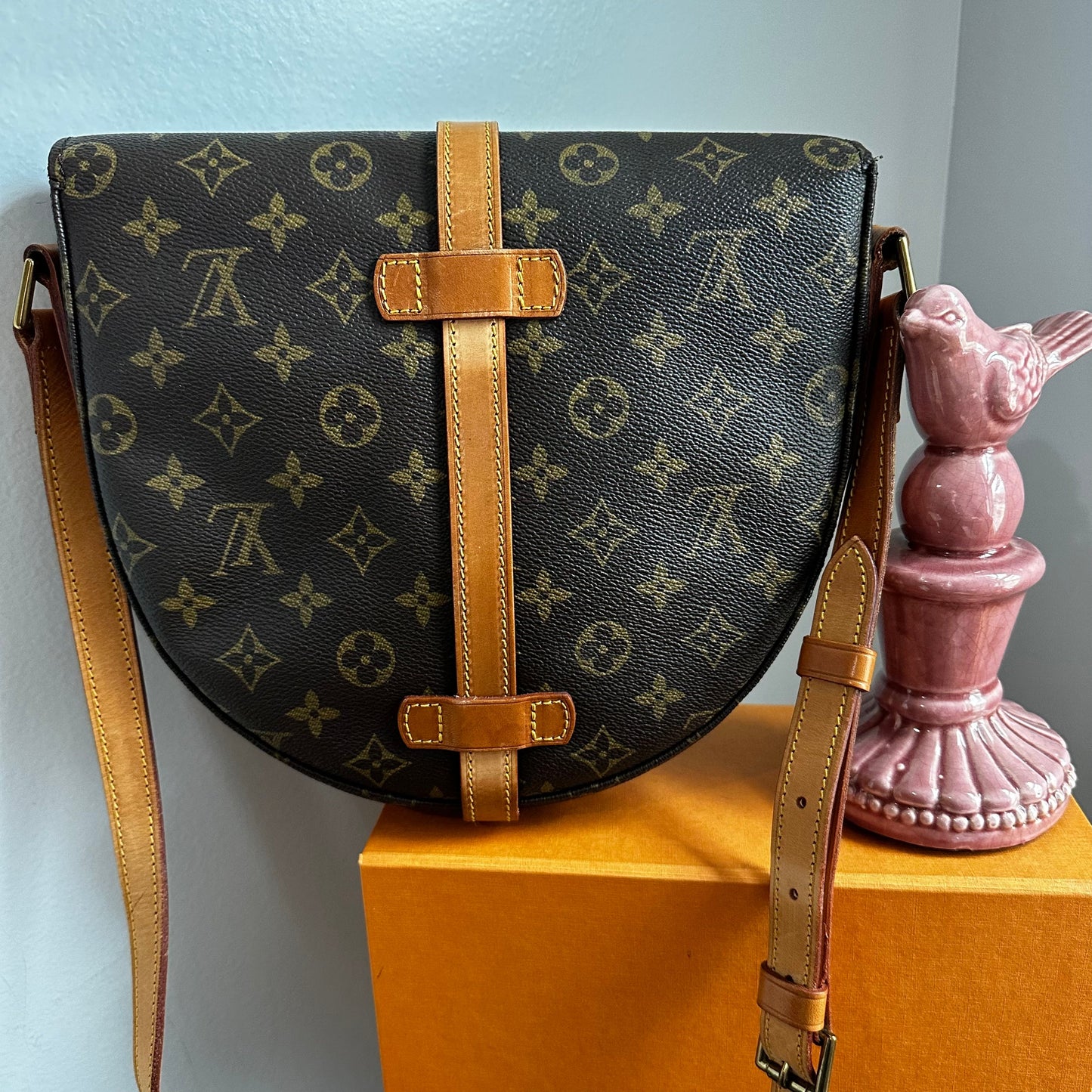 The Dove Crossbody -Orvis bags LV Monogram in Vachetta