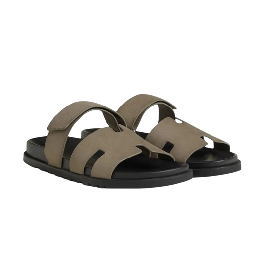 Hermes Chypre Sandal  Etoupe Suede