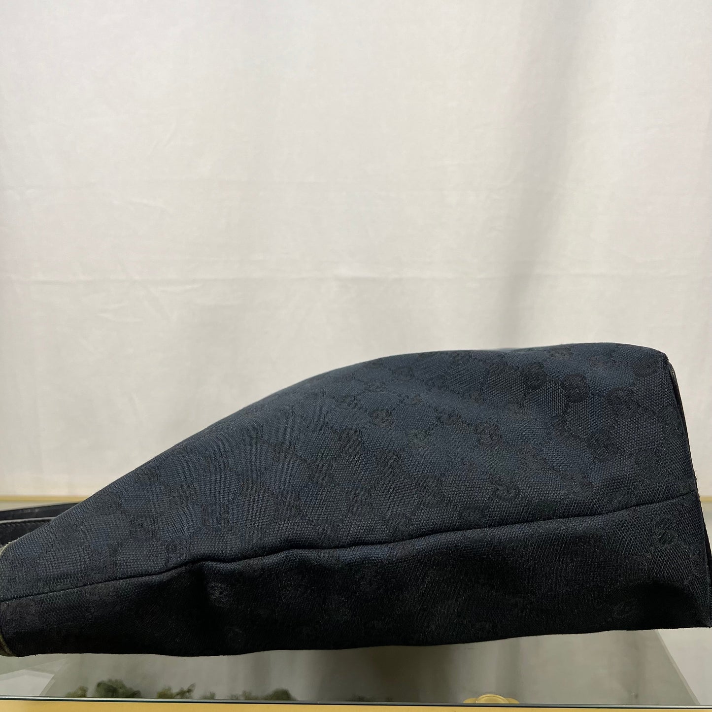 GUCCI Vintage GG Supreme Web Canvas Black Tote