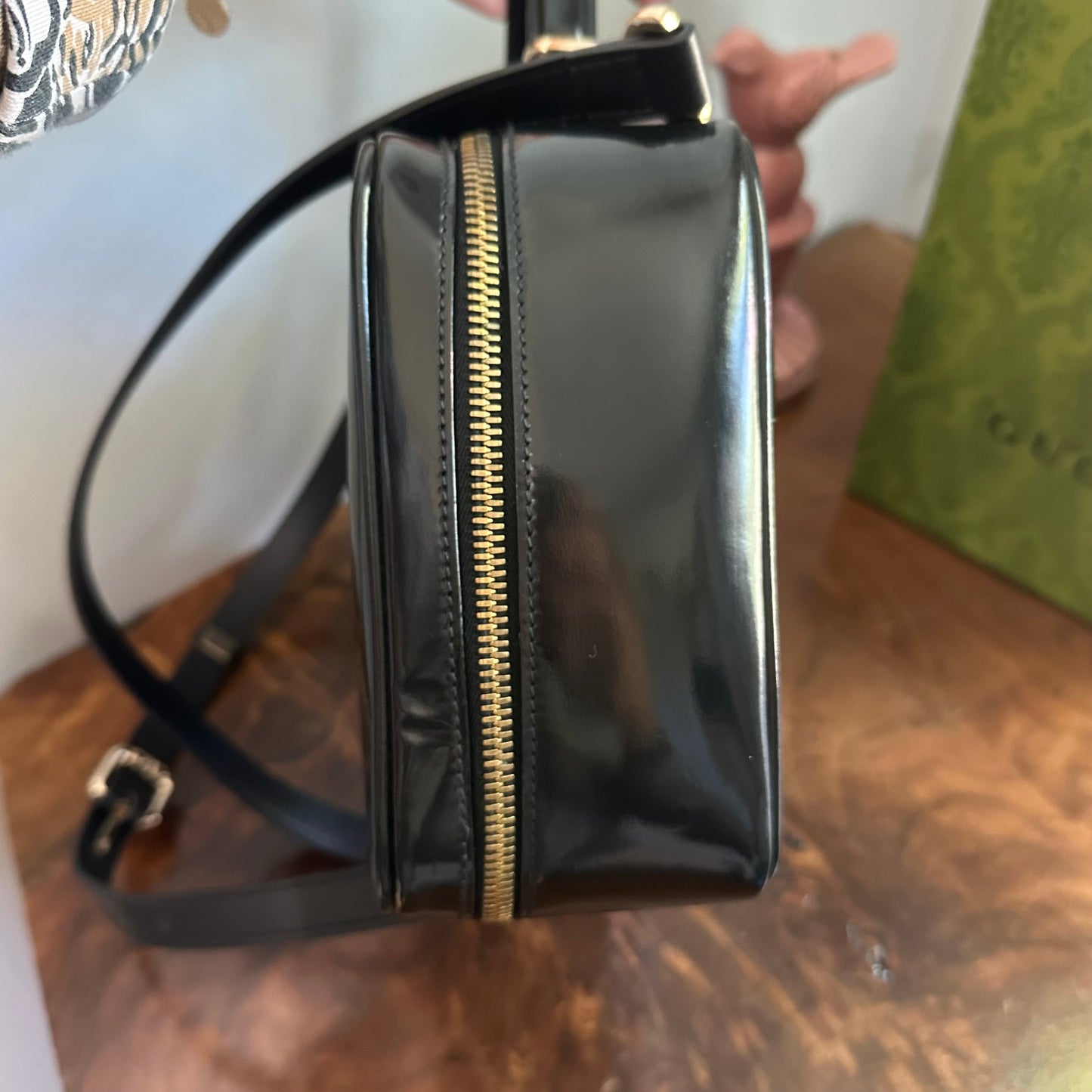 The Junco Crossbody/Clutch - Larger Orvis bags Gucci Bamboo Cosmetic Bag in Black Leather (Vertical)