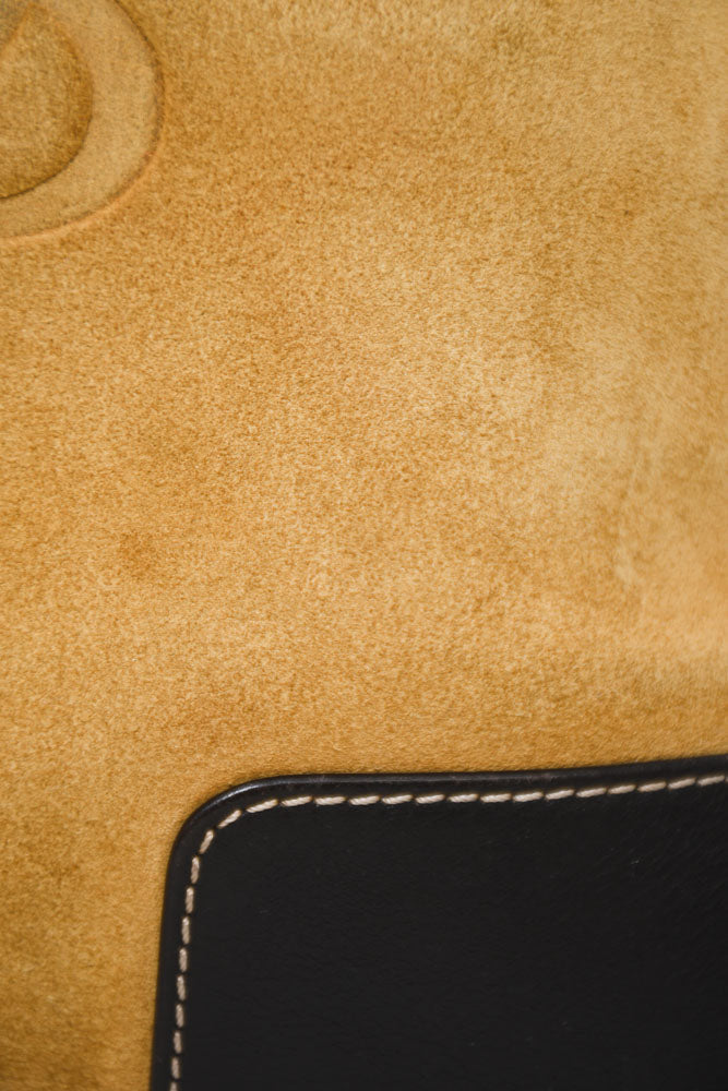 Loewe Tan Suede Satchel Crossbody Bag