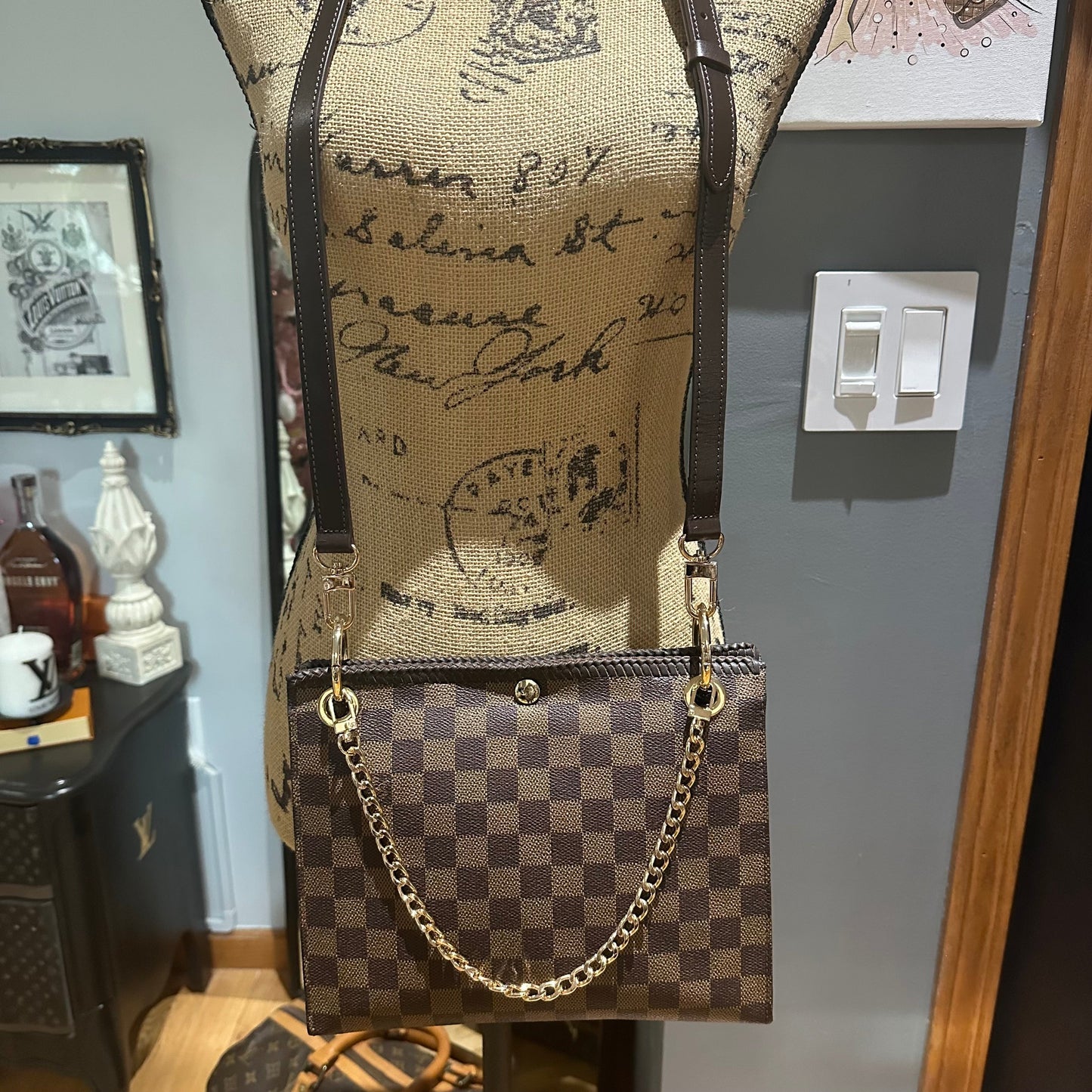 The Swan Crossbody -Orvis bags Damier in Brown