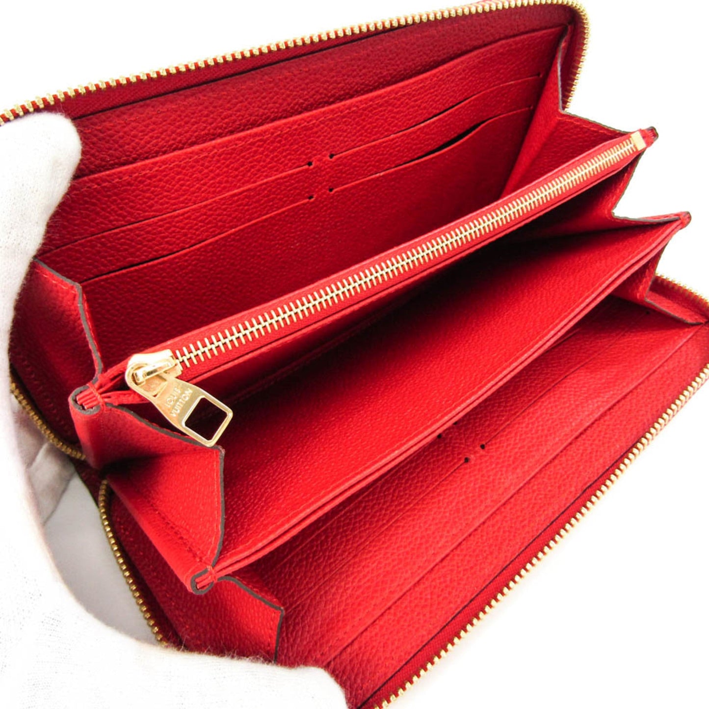Louis Vuitton Zippy Wallet Red Canvas Wallet