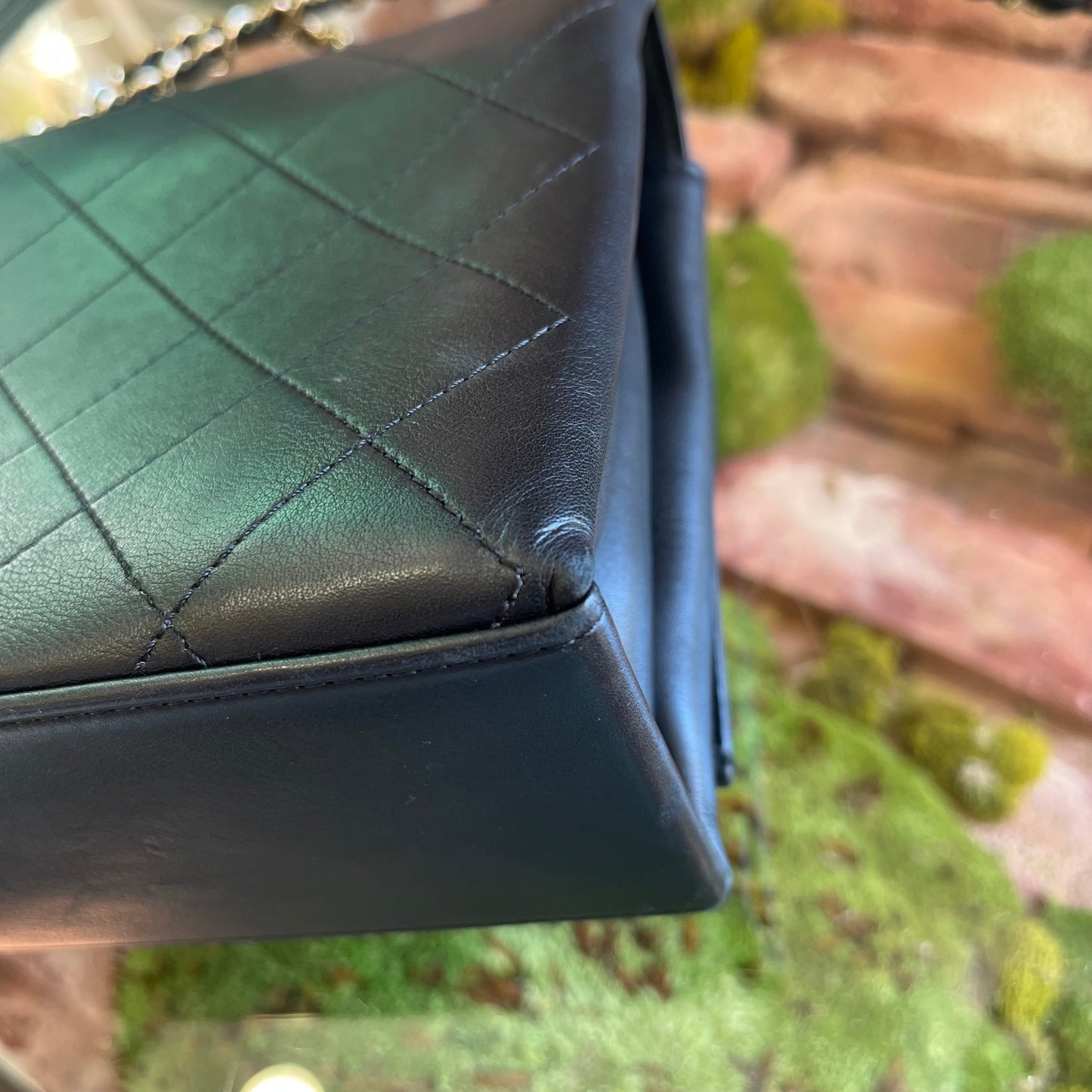 CHANEL Quilted Stitched Black Calfskin Single Flap Shoulder Bag