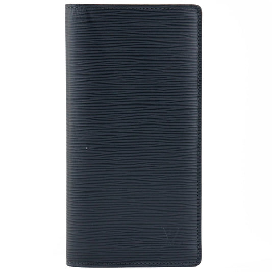 Louis Vuitton Brazza Navy Leather Wallet  ()