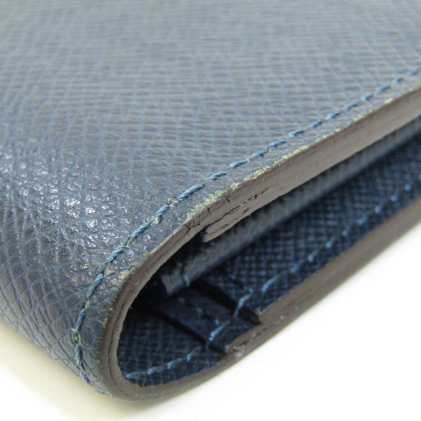 Louis Vuitton Portefeuille Brazza Navy Leather Wallet