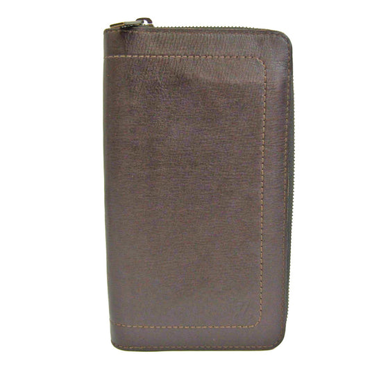Louis Vuitton Zippy Organizer Brown Leather Wallet  ()