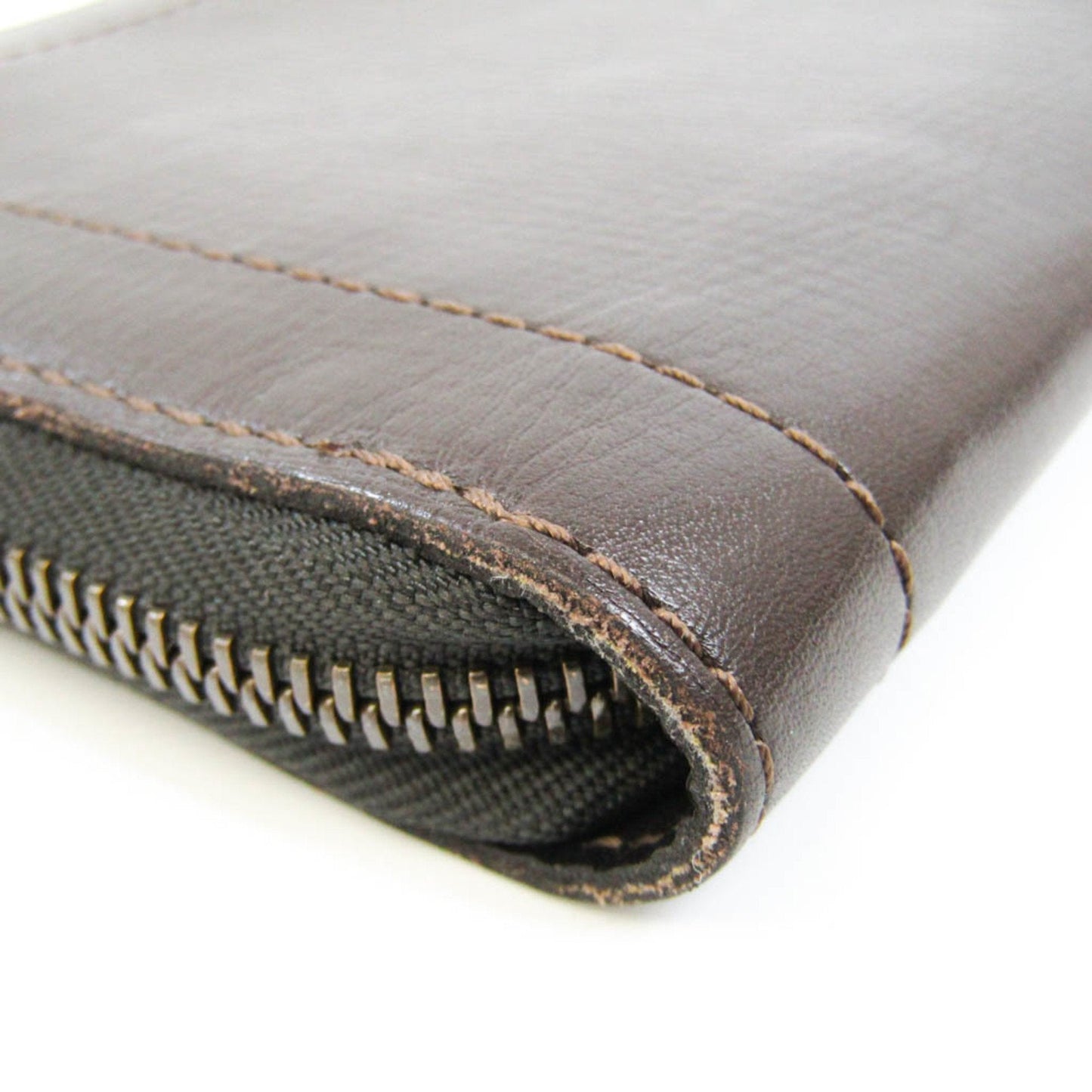 Louis Vuitton Zippy Organizer Brown Leather Wallet