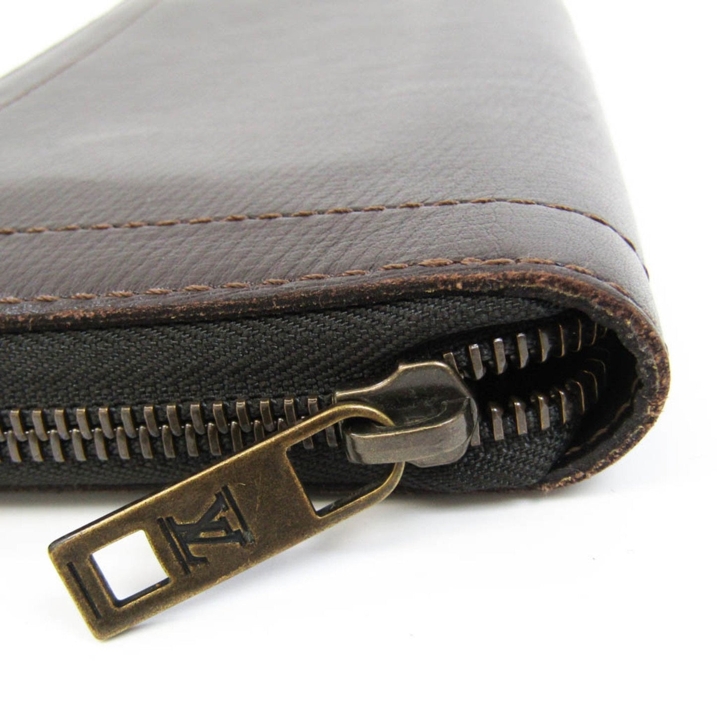 Louis Vuitton Zippy Organizer Brown Leather Wallet