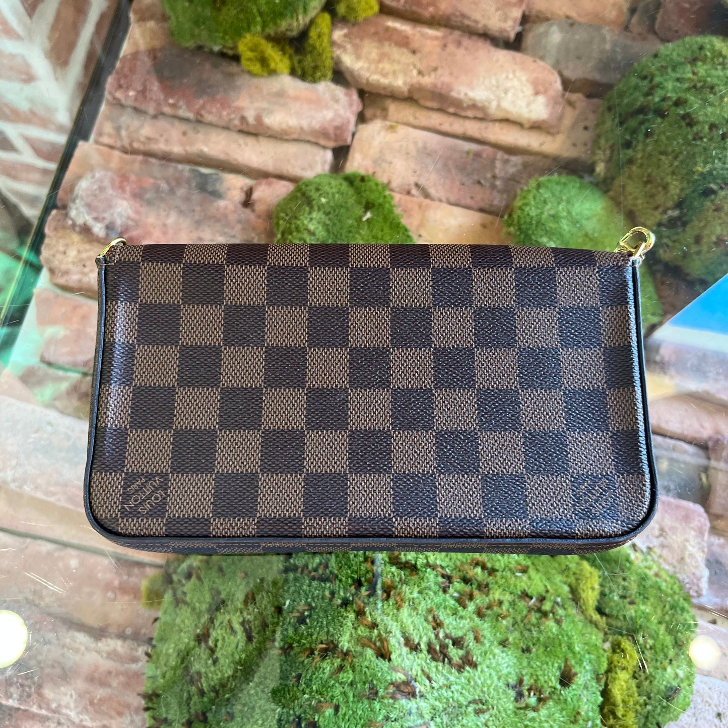 LOUIS VUITTON Felicie Pochette Damier Ebene Shoulder Bag