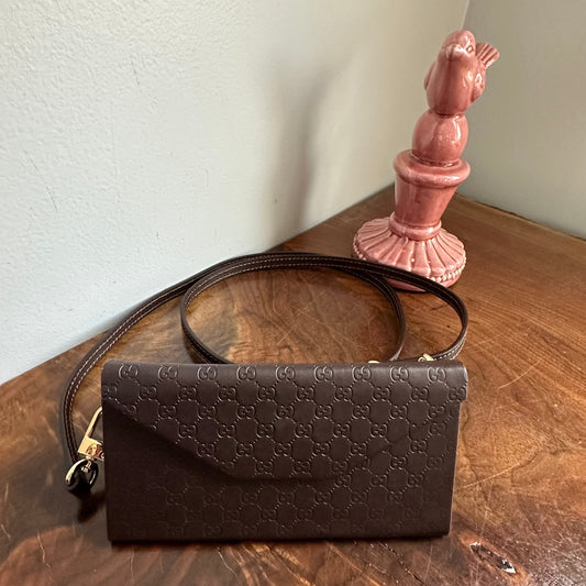 The Weebill Crossbody -Orvis bags Gucci in Brown (Larger Version) w/Magnetic Snap