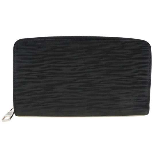 Louis Vuitton Zippy Organizer Black Leather Wallet  ()