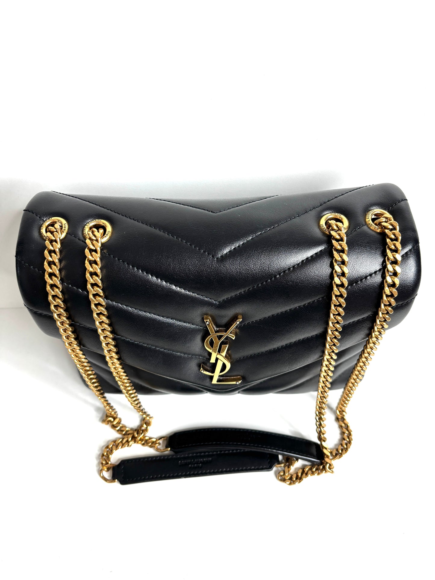 Saint Laurent Loulou Small Quilted Black Leather Shoulder Bag