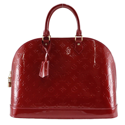 Louis Vuitton Alma Red Patent Leather Handbag ()