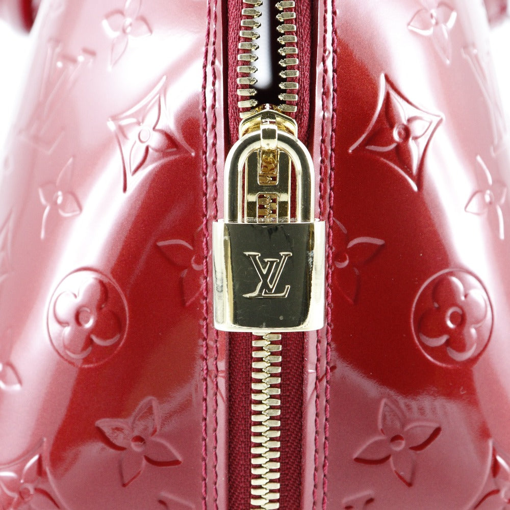 Louis Vuitton Alma Red Patent Leather Handbag