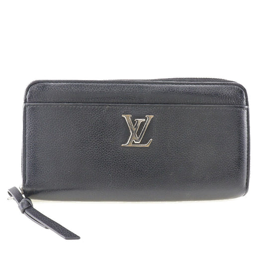 Louis Vuitton Lockme Black Leather Wallet  ()